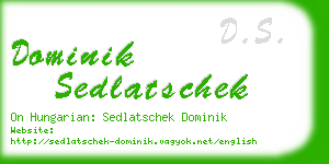 dominik sedlatschek business card